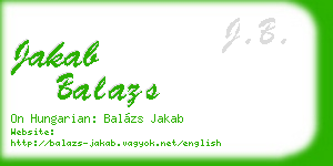 jakab balazs business card